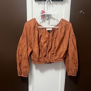 Long sleeve crop top